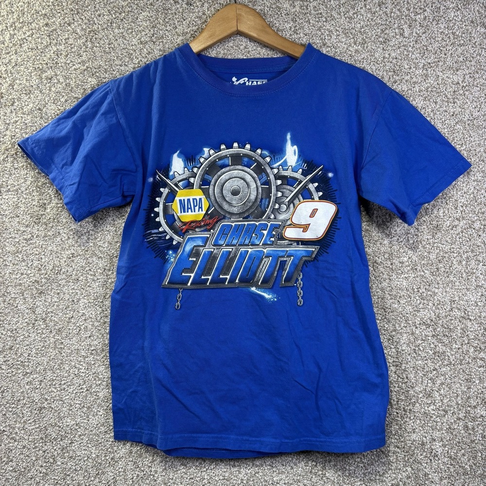 Chase‎ Elliott NAPA Racing Shirt Boys Small Blue NASCAR Chase Authentics 2015
